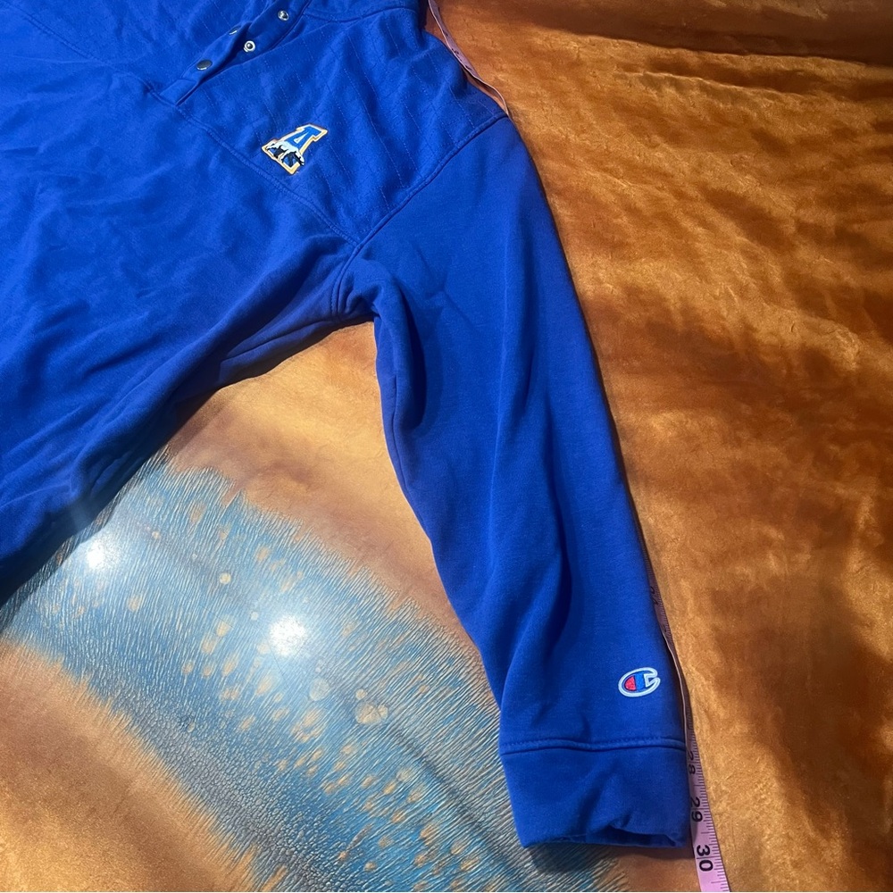 Champion UAF Nanooks Collegiate Blue Quarter snap pullover sweatshirt XL - Picture 7 of 7